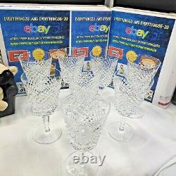 8 Vintage Waterford Alana Water Or Wine Glasses 6 7/8 Made In Ireland