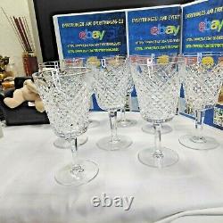 8 Vintage Waterford Alana Water Or Wine Glasses 6 7/8 Made In Ireland