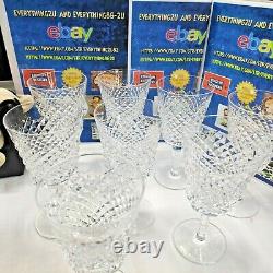 8 Vintage Waterford Alana Water Or Wine Glasses 6 7/8 Made In Ireland