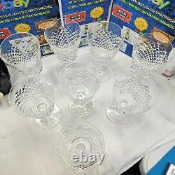 8 Vintage Waterford Alana Water Or Wine Glasses 6 7/8 Made In Ireland