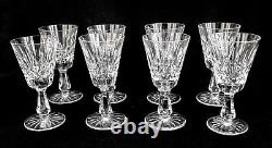 8 Vintage Waterford Crystal Rosslare 5 1/2 White Wine Glasses Mint