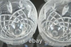 8 Vintage Waterford Cut Crystal Araglin Wine Water Goblets Glasses 7