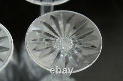 8 Vintage Waterford Cut Crystal Araglin Wine Water Goblets Glasses 7