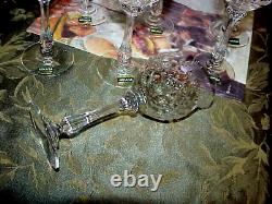 8 brand new VINTAGE Mikasa CHATEAU Wine Cut Crystal Stem 7 1/8 withOEM giftbox