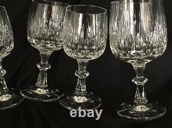 8 crystal Vintage Schott-Zwiesel Flamenco Wine and Water Globlet glasses. MINT