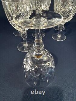 8 vintage Stuart Crystal clear water or red wine goblets REGENT England