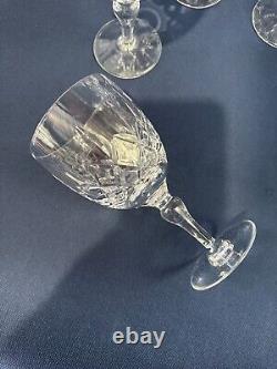 8 vintage Stuart Crystal clear water or red wine goblets REGENT England
