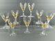 9 Fostoria Vogue Gold Tint Wine Glass Set Vintage 5 1/4 Mid Century Bar Glasses