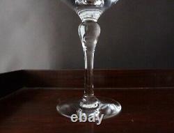 9 Vintage Stuart Crystal Carlingford Cut Hock Wine Glasses, Signed