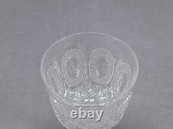 ABP Signed Hawkes Buckle Pattern Cut Glass 5 1/2 Inch Wine Glass C. 1910-20