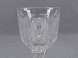 ABP Signed Hawkes Buckle Pattern Cut Glass 5 1/2 Inch Wine Glass C. 1910-20