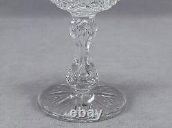 ABP Signed Hawkes Buckle Pattern Cut Glass 5 1/2 Inch Wine Glass C. 1910-20