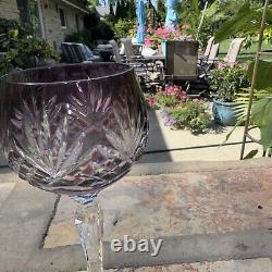 AJKA Caroline Crystal Wine Glasses, Color Cut to Clear Wine Glasses Set Of 3
