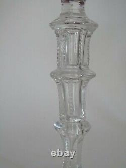 AMAZING VINTAGE WINE EUROPEAN GLASS CRYSTAL AMETHYSTE COLOR height 81/2