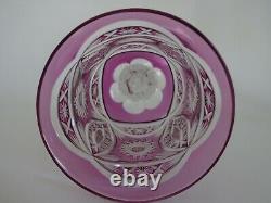 AMAZING VINTAGE WINE EUROPEAN GLASS CRYSTAL AMETHYSTE COLOR height 81/2