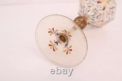 ANTIQUE Moser Salviati Canine & Foliate Wine Glass Enameled Venetian Murano VTG