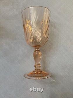 ARCOROC Luminarc Rosaline Stemware Sherbet/Wine Pink Paris 19 Piece