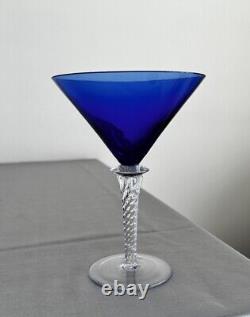 A Thin Blue-Tinted Facon de Venise Vintage Wine Goblet, Austria Ca. 1910