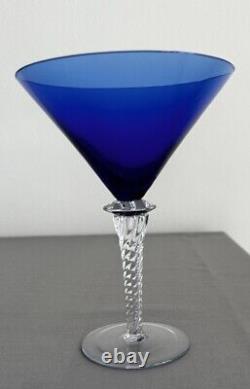 A Thin Blue-Tinted Facon de Venise Vintage Wine Goblet, Austria Ca. 1910