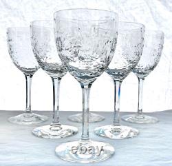 A Vintage Set of 8 Seneca Crystal Tapestry Wine Glasses