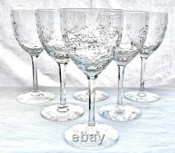 A Vintage Set of 8 Seneca Crystal Tapestry Wine Glasses