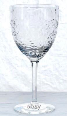 A Vintage Set of 8 Seneca Crystal Tapestry Wine Glasses