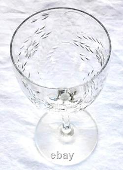 A Vintage Set of 8 Seneca Crystal Tapestry Wine Glasses