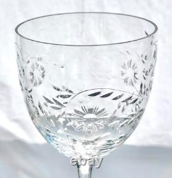 A Vintage Set of 8 Seneca Crystal Tapestry Wine Glasses