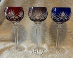 Ajka CRYSTAL CLEAR Industries Water / Wine Stem Goblets, set of 3