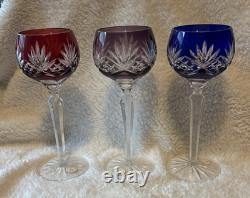 Ajka CRYSTAL CLEAR Industries Water / Wine Stem Goblets, set of 3
