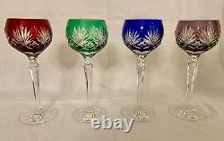 Ajka Caroline Vintage Crystal Hock Wine Glasses New In Box (Set of 4)