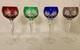 Ajka Caroline Vintage Crystal Hock Wine Glasses New In Box (Set of 4)