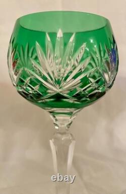 Ajka Caroline Vintage Crystal Hock Wine Glasses New In Box (Set of 4)