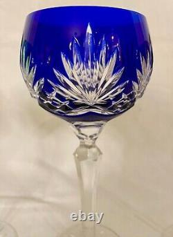 Ajka Caroline Vintage Crystal Hock Wine Glasses New In Box (Set of 4)