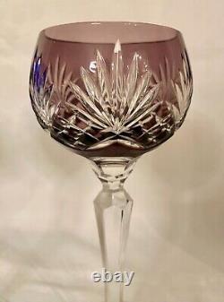 Ajka Caroline Vintage Crystal Hock Wine Glasses New In Box (Set of 4)
