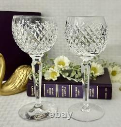 Alana Waterford Crystal Hock Wine Glasses 6 Oz Vintage Wine Hock Glasses Pair