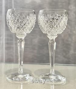 Alana Waterford Crystal Hock Wine Glasses 6 Oz Vintage Wine Hock Glasses Pair