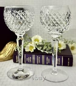 Alana Waterford Crystal Hock Wine Glasses 6 Oz Vintage Wine Hock Glasses Pair
