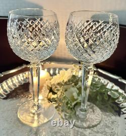 Alana Waterford Crystal Hock Wine Glasses 6 Oz Vintage Wine Hock Glasses Pair