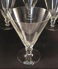 Amazing Set of 6 Antique 1930s Art Deco Etched and Cut Crystal Glasses