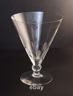 Amazing Set of 6 Antique 1930s Art Deco Etched and Cut Crystal Glasses