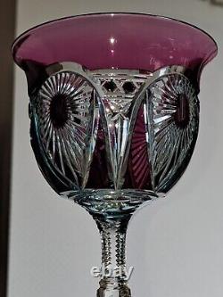 Amazing Vintage Roemer Wine Crystal Baccarat Or Vsl 2 Colors Amethyste Blue