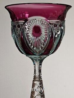 Amazing Vintage Roemer Wine Crystal Baccarat Or Vsl 2 Colors Amethyste Blue