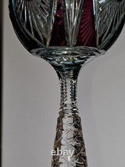 Amazing Vintage Roemer Wine Crystal Baccarat Or Vsl 2 Colors Amethyste Blue