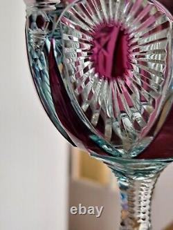 Amazing Vintage Roemer Wine Crystal Baccarat Or Vsl 2 Colors Amethyste Blue