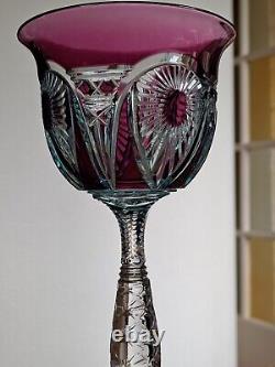 Amazing Vintage Roemer Wine Crystal Baccarat Or Vsl 2 Colors Amethyste Blue