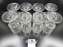 Anchor Hocking Wexford (8) Water Goblets (8) Claret Wine Glasses Set Vintage Lot