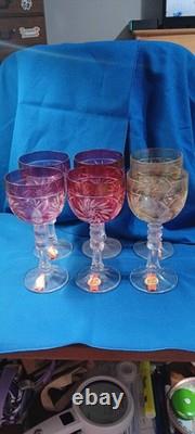 Anna Hutte Bleikristall Lead Crystal Vintage Wine Glasses Set Of 6
