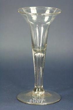 Antique 18th Century Wine Glass, ca. 1750, 16 cm / 6.3 inch