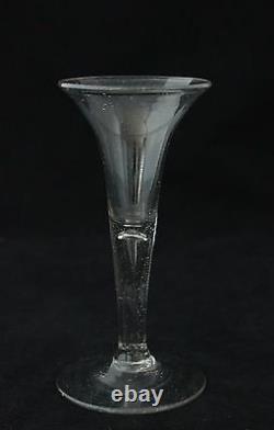 Antique 18th Century Wine Glass, ca. 1750, 16 cm / 6.3 inch